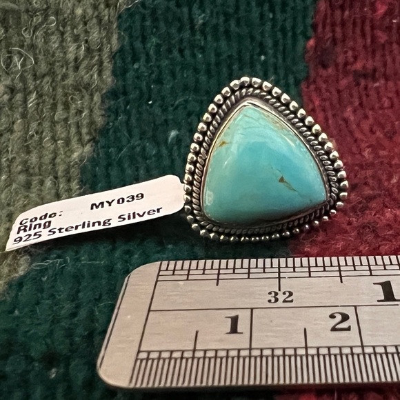 ❤️ Arizona Turquoise 925 Ring Highly Desired Unisex Sz 9.25 - Native Influence - Picture 3 of 10